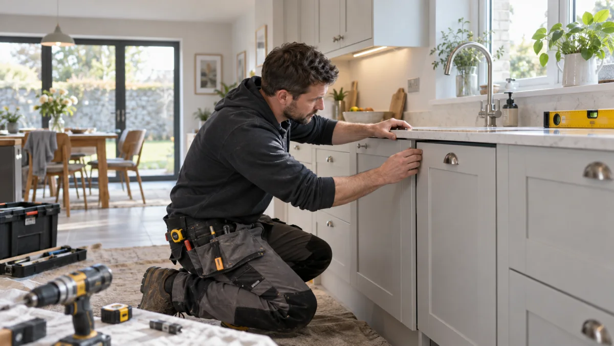 Kitchen fitters carrying out residential work