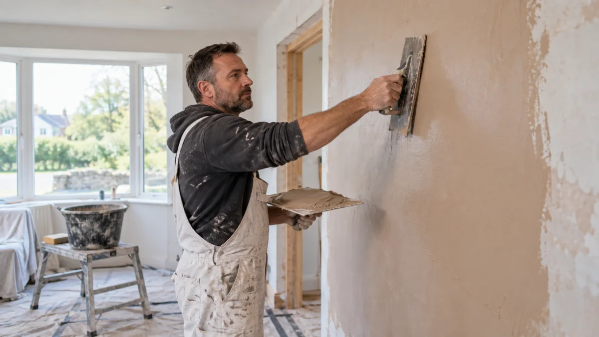 Plasterers and renderers carrying out residential work