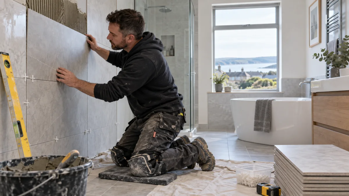 Tilers carrying out residential work